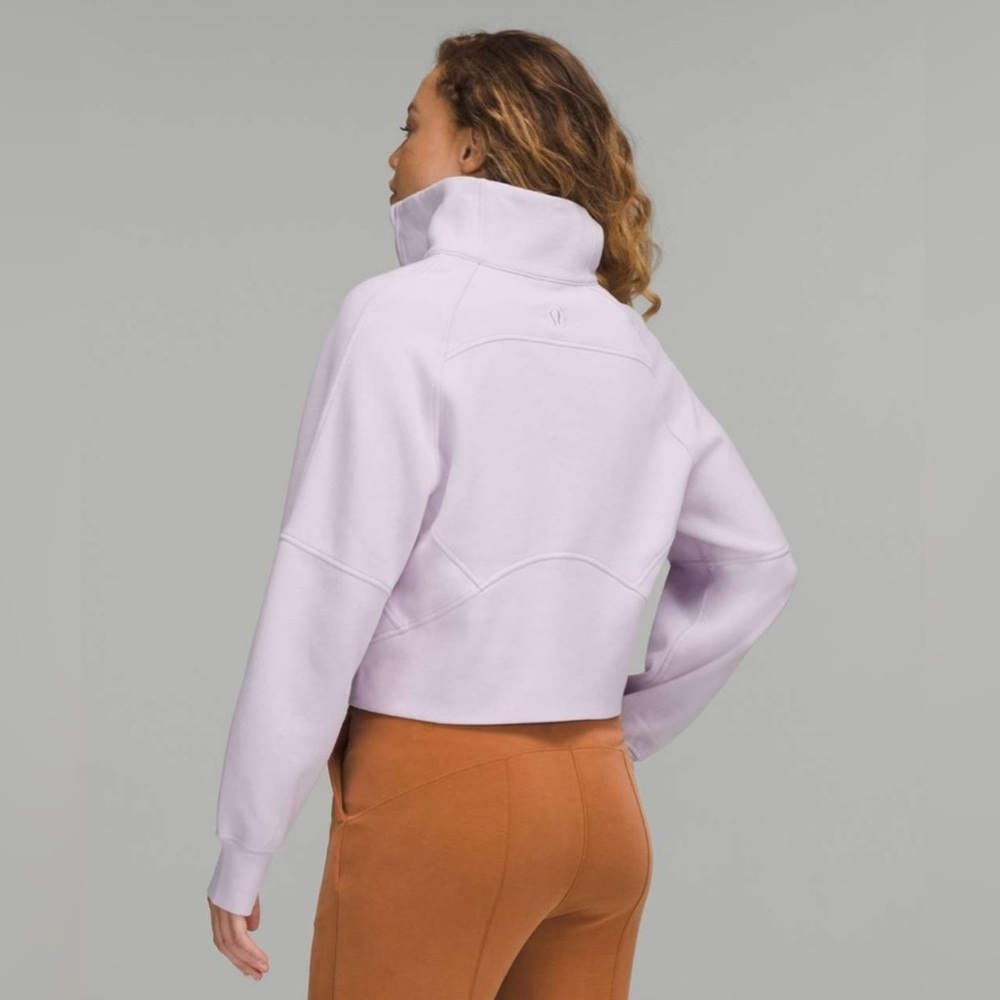Lululemon Sweats Scuba Oversized Funnel Neck Half-Zip Lavender Dew M/L EUC - Picture 2 of 5